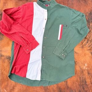 “Mo” Betta Vintage Men's Shirt - Red, White, and Green